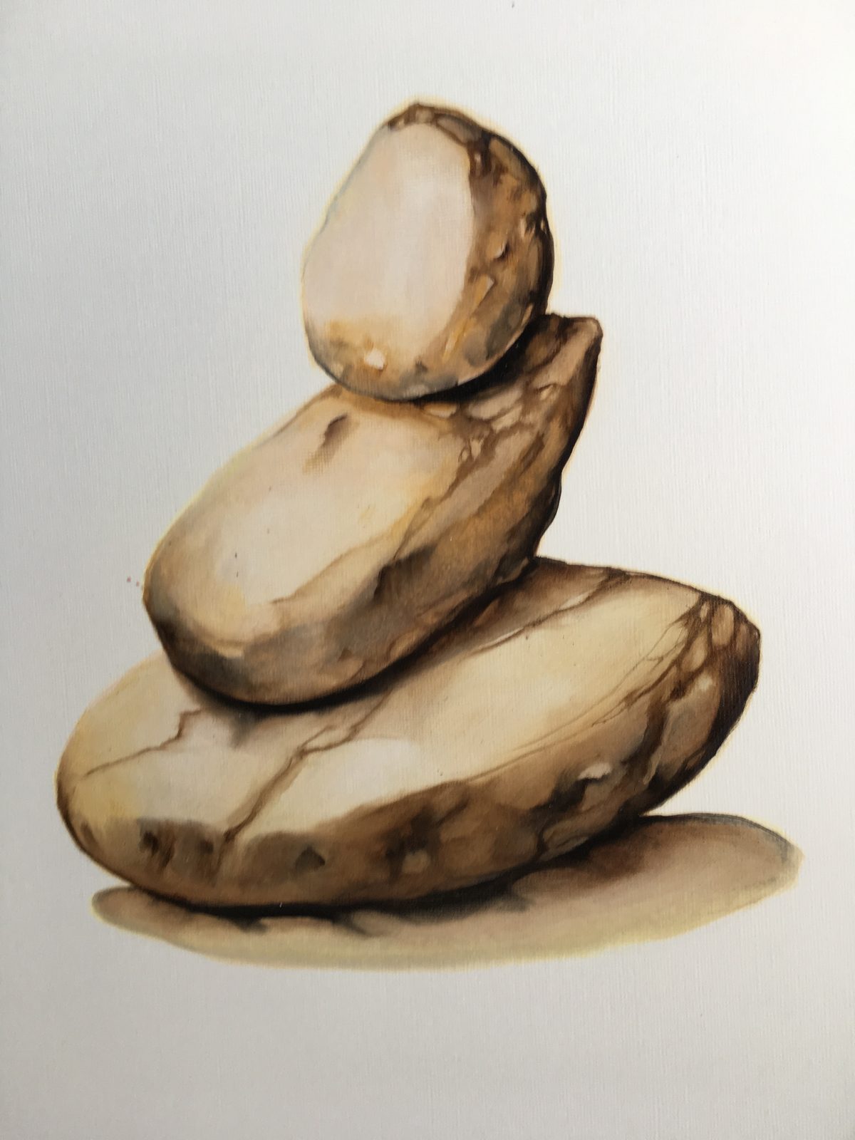 Watercolor of seed pods on white