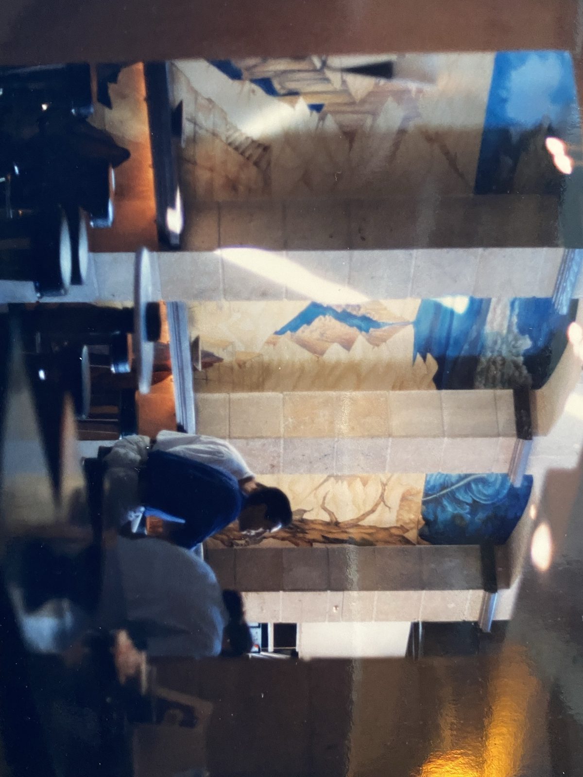 Mural on a cafe interior wall